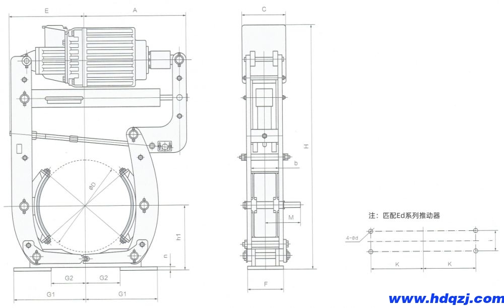YW-L電力液壓鼓式制動(dòng)器外形尺寸圖.jpg YW-L電力液壓鼓式制動(dòng)器外形尺寸圖.jpg